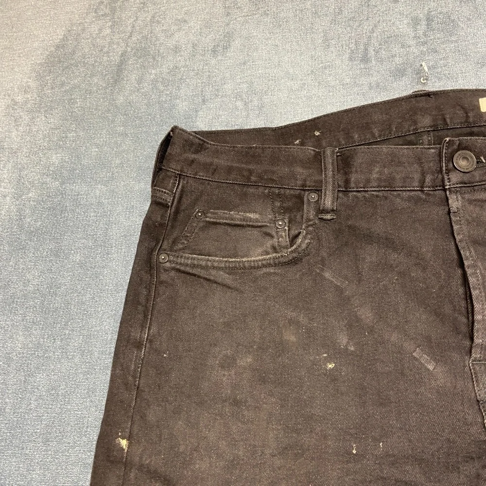 Allsaints Cigarette Jeans 36W Black Denim Cotton Skinny Leg 5 Pockets Dark Wash